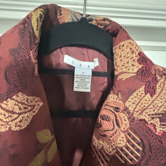 Cabi Vintage 749 Genevieve Jacobean Tapestry Long Coat, EUC, Size 2 - Picture 3 of 7